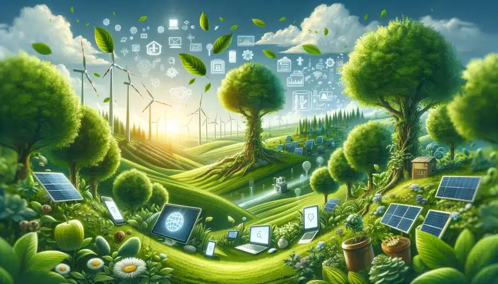 Image d'illustration de l'article de blog BienveNum : Technologies vertes : Incorporer le développement durable dans la digitalisation