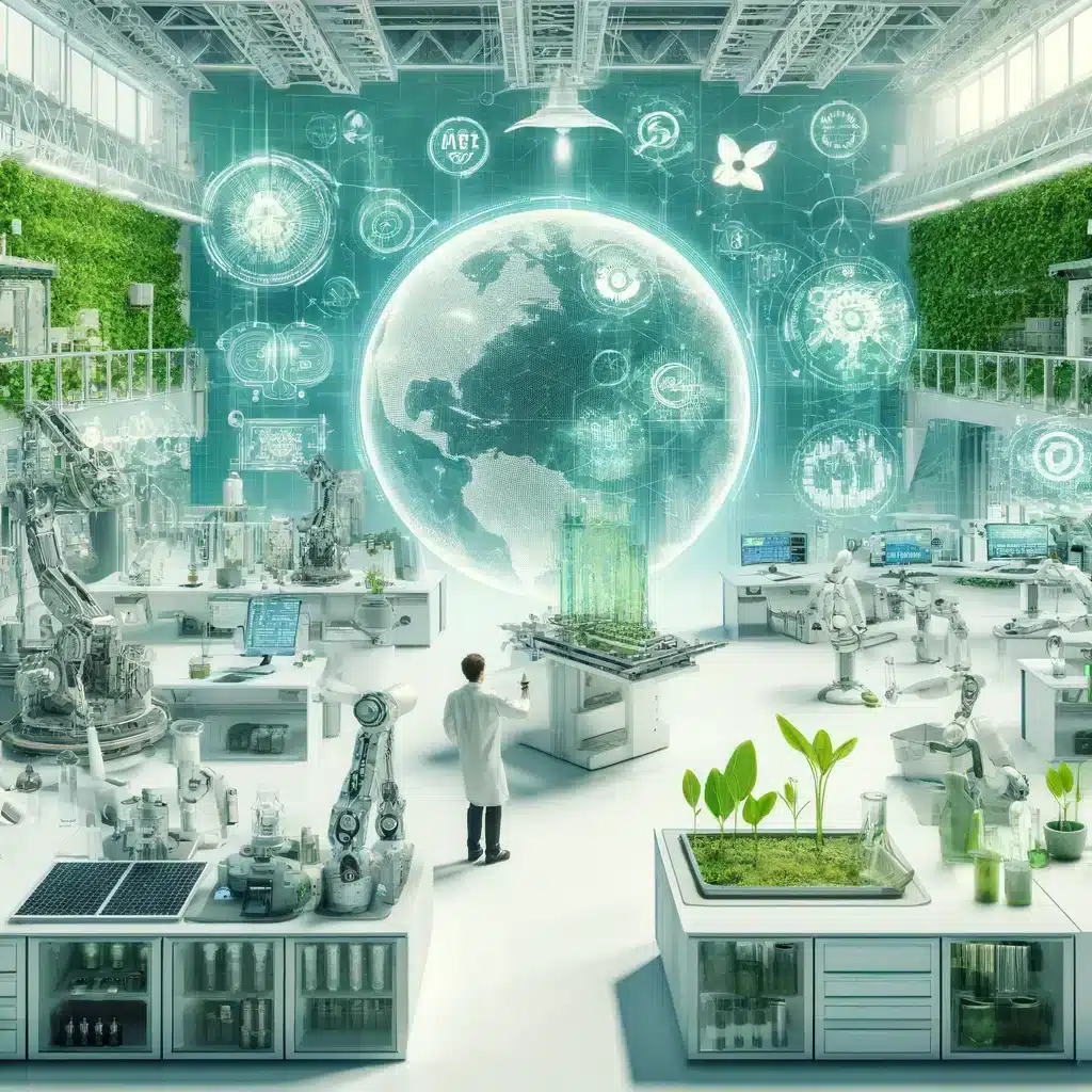 Image d'illustration de l'article de blog BienveNum : L'IA et le développement de produits verts, une innovation durable