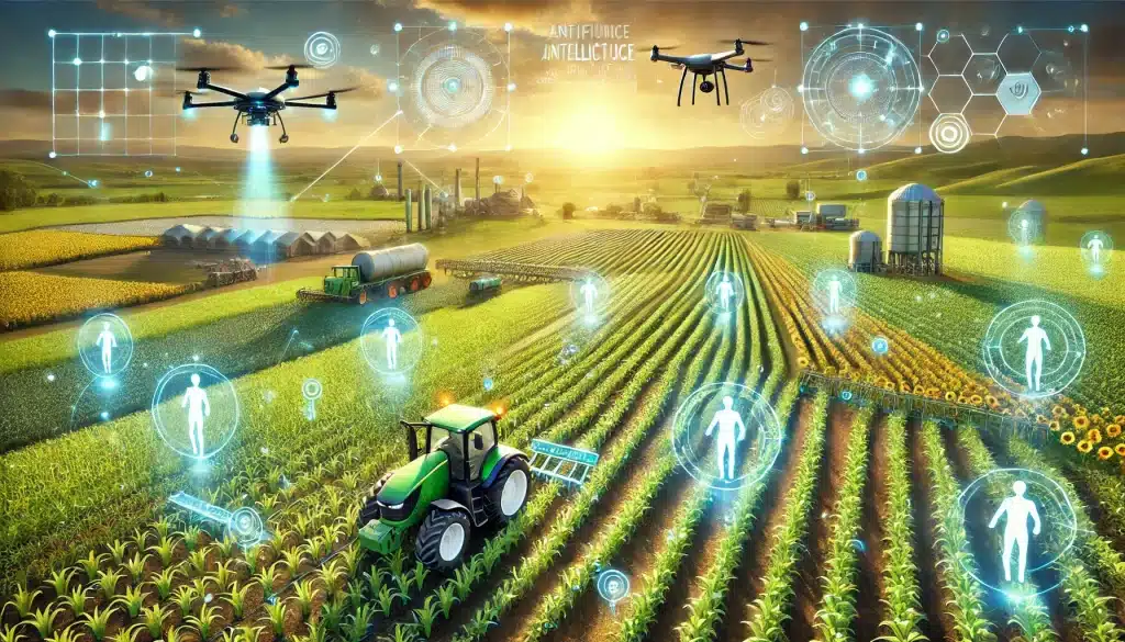 Image d'illustration de l'article de blog BienveNum : Comment l'IA révolutionne l'agriculture moderne ?