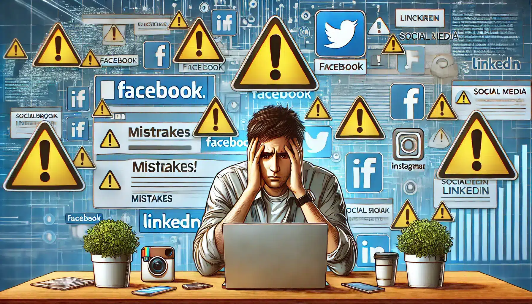 Image d'illustration de l'article de blog BienveNum : Les erreurs courantes à éviter dans la gestion des réseaux sociaux d'entreprise