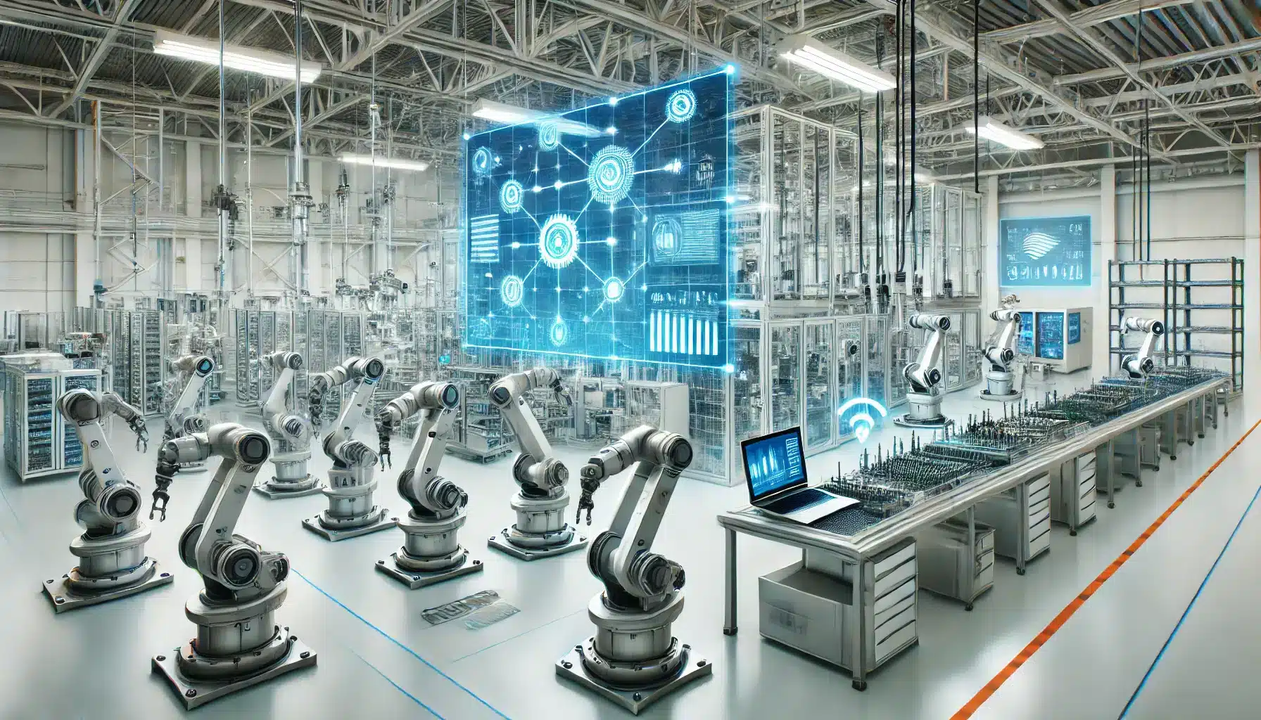 Image d'illustration de l'article de blog BienveNum : L'intelligence artificielle pour optimiser les chaînes de production industrielle