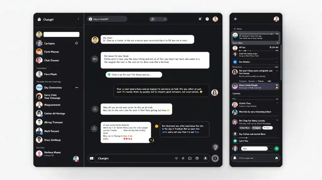 Interface ChatGPT pour générer du contenu professionnel avec intelligence artificielle