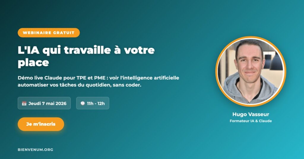 Webinaire BienveNum IA au travail démo Claude jeudi 7 mai 2026 à 11h