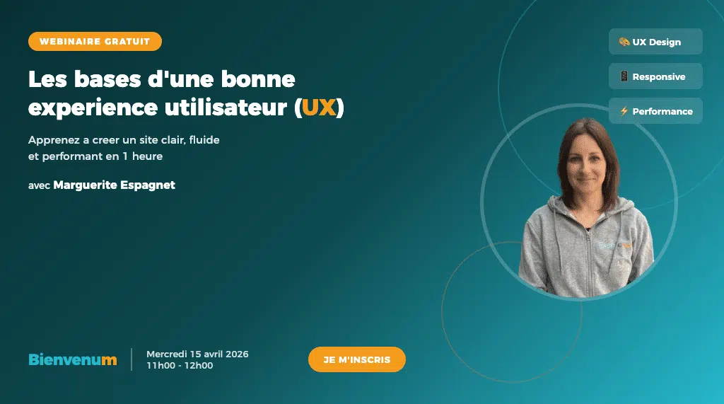 Webinaire gratuit experience utilisateur UX - BienveNum avec Marguerite Espagnet