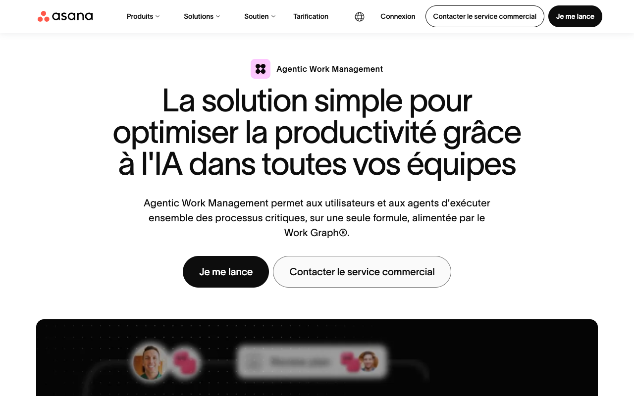 Page Asana IA